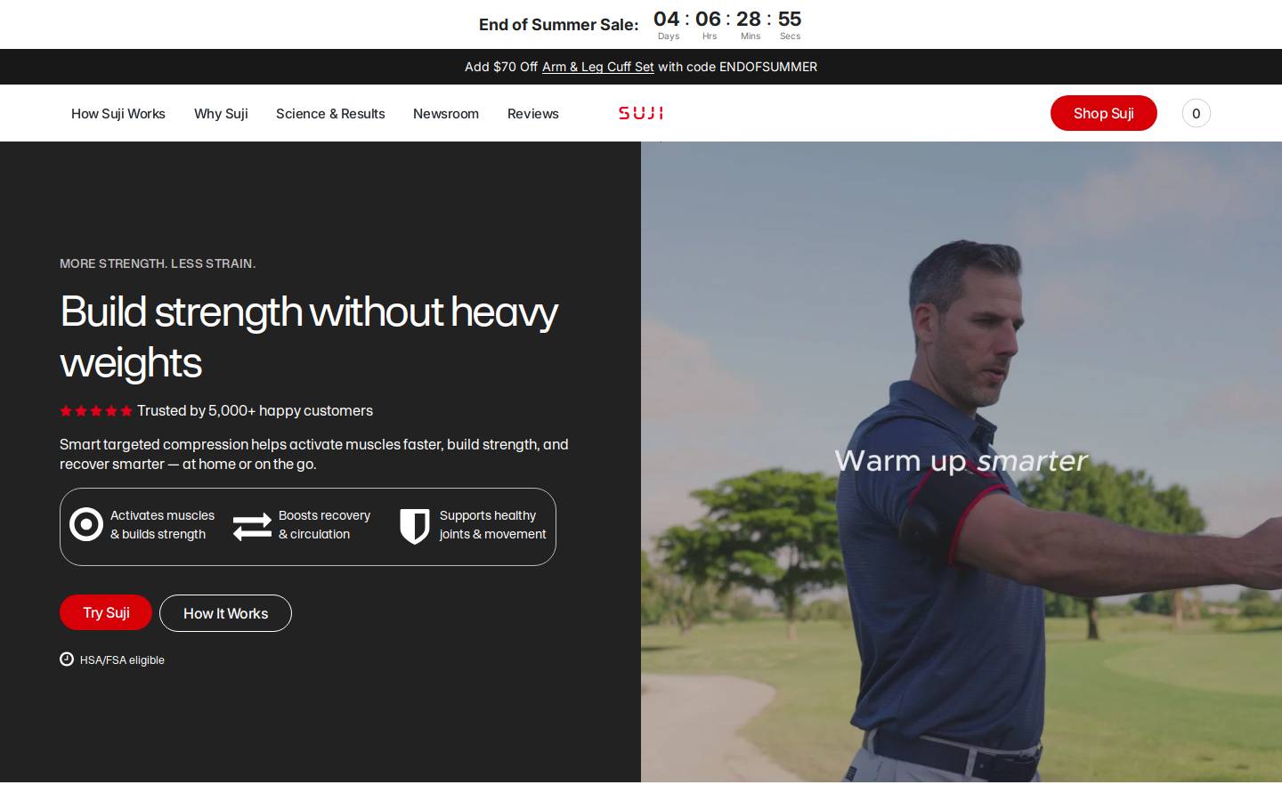 Trysuji homepage screenshot