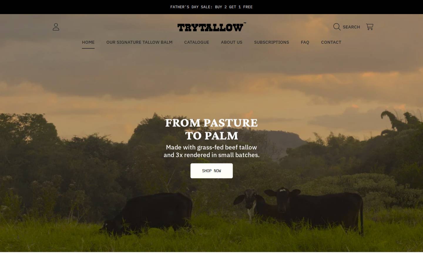 Trytallow homepage screenshot