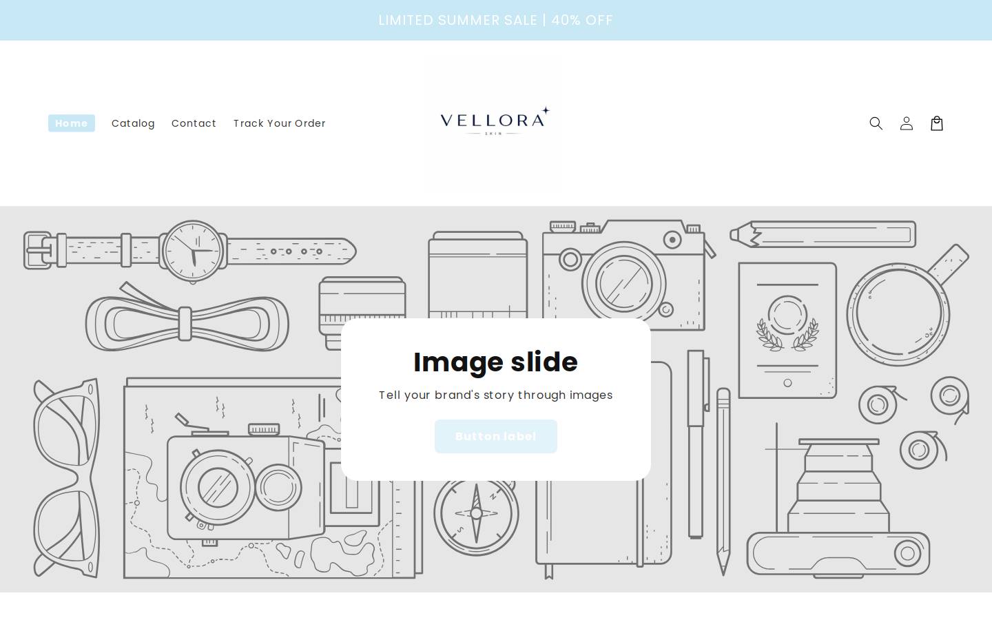 tryvellora.shop homepage screenshot