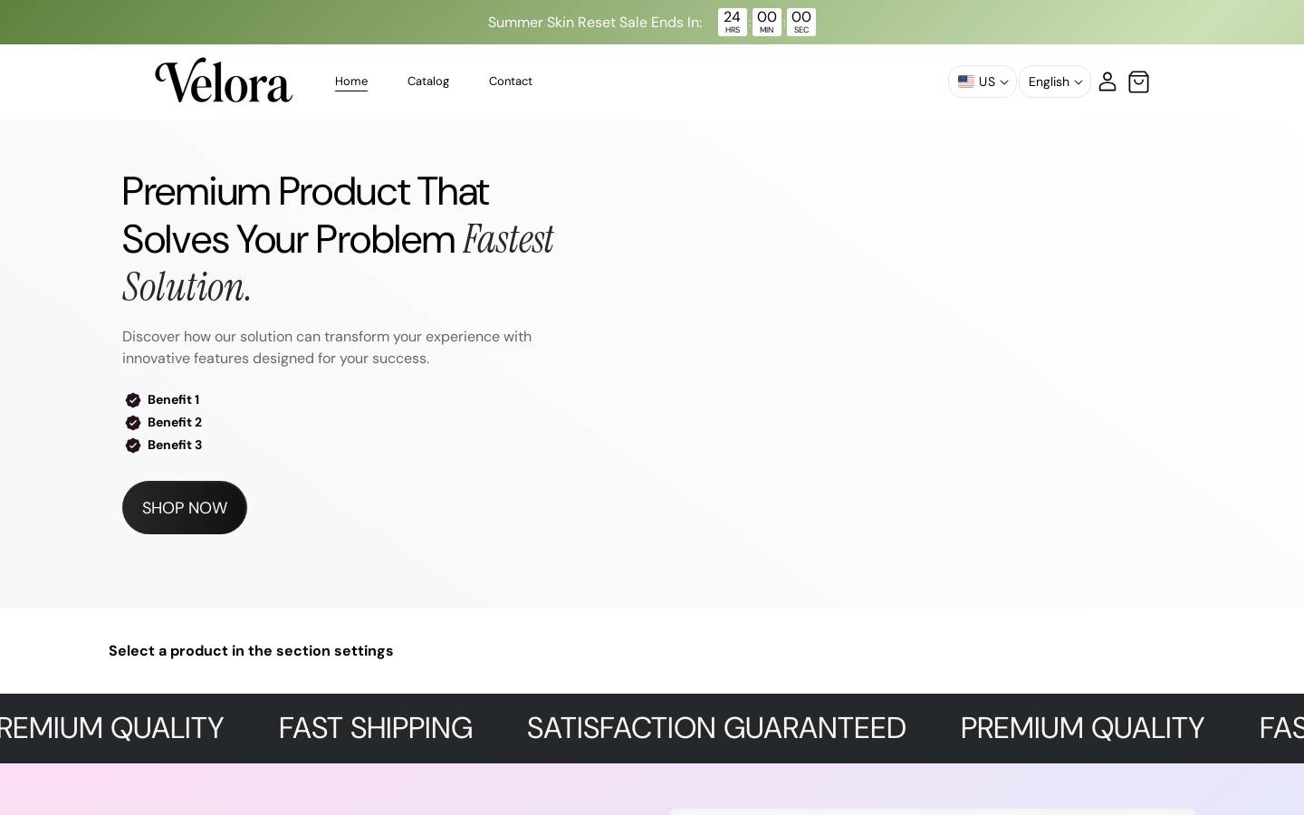 tryvelorabeauty.com homepage screenshot