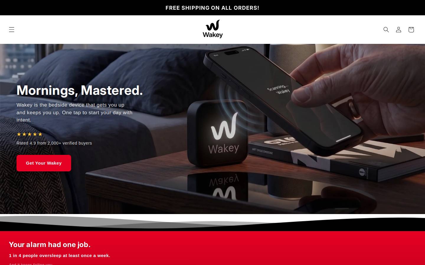 trywakey.com homepage screenshot
