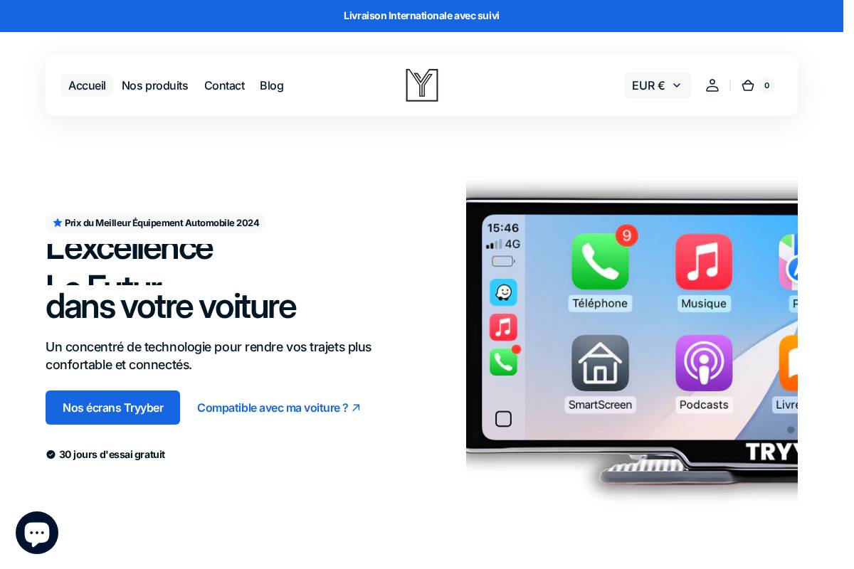 Tryyber homepage screenshot