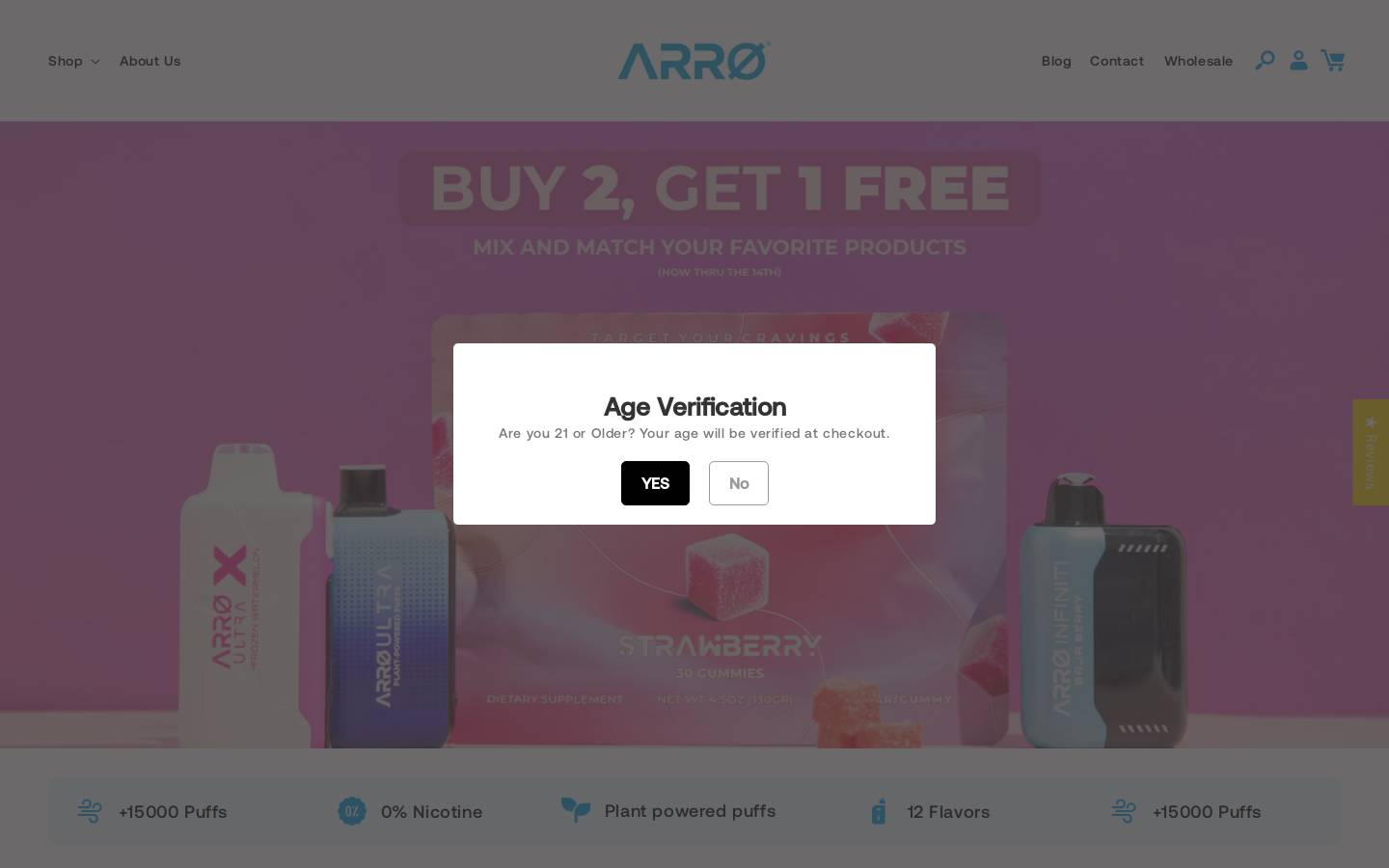 tryzeroair.com homepage screenshot