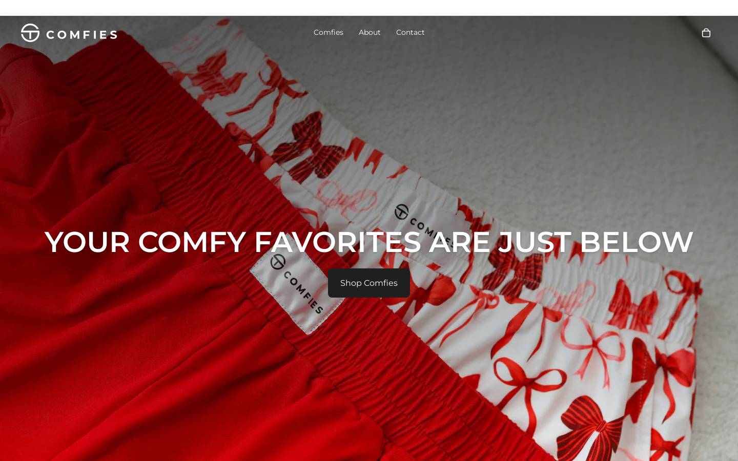 tscomfies.com homepage screenshot