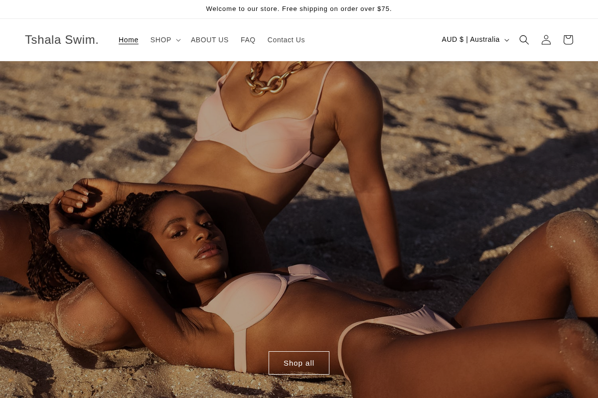 tshalaswim.com homepage screenshot