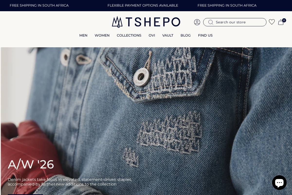 tshepo.shop homepage screenshot