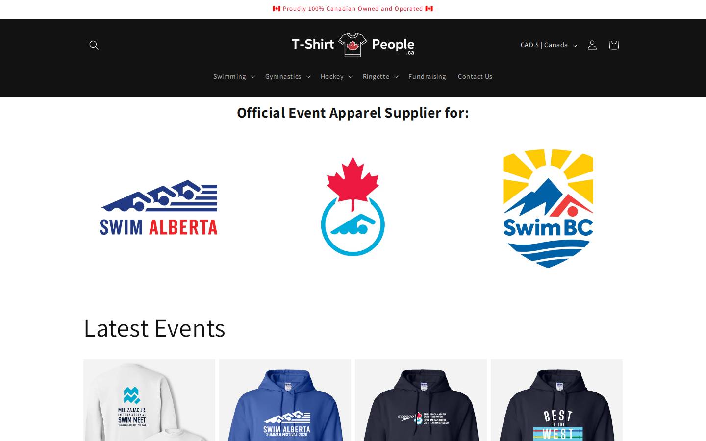 tshirtpeople.ca homepage screenshot