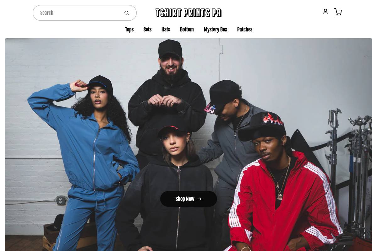 Tshirtprintspa homepage screenshot