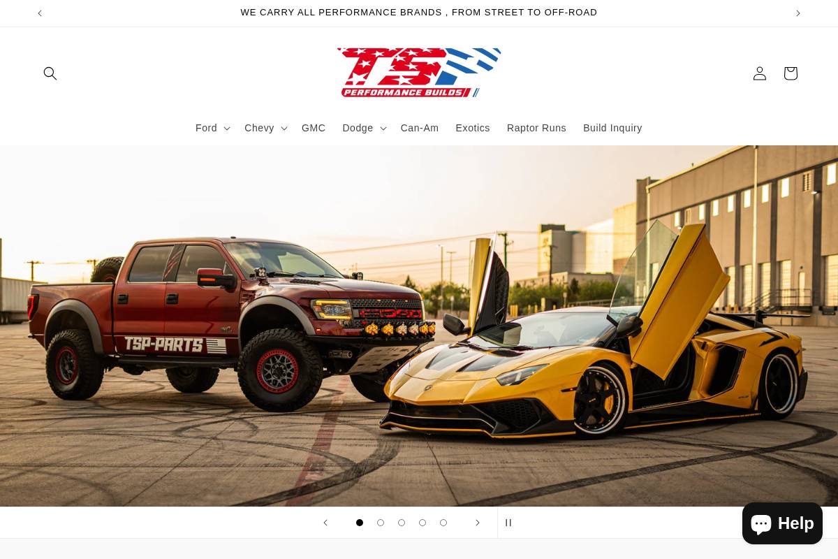 tsp-parts.com homepage screenshot