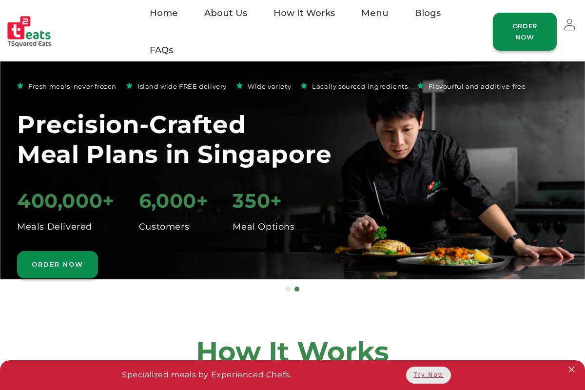 tsquaredeats.com homepage screenshot