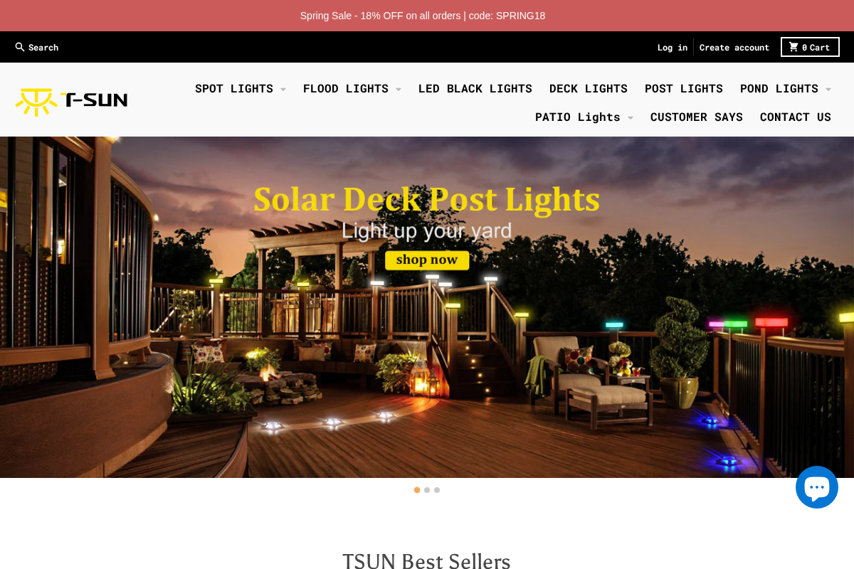 tsunlighting.com homepage screenshot