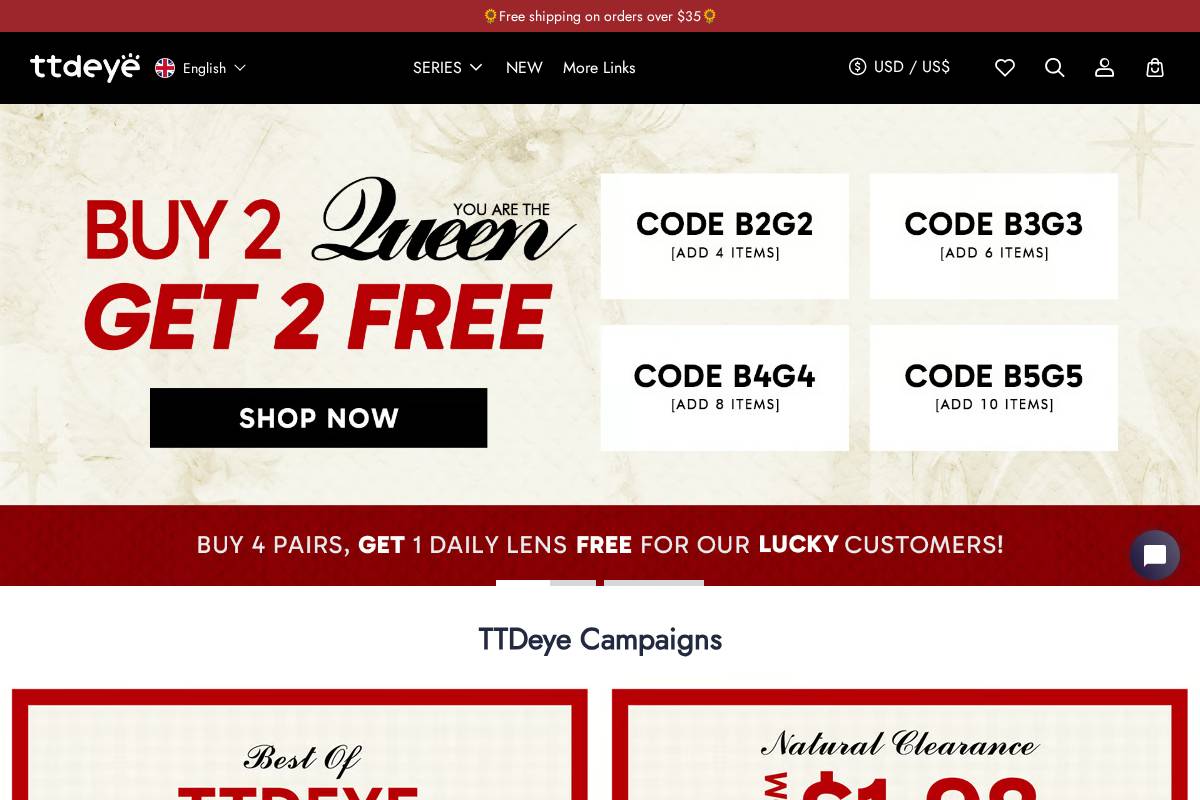 ttdeye homepage screenshot