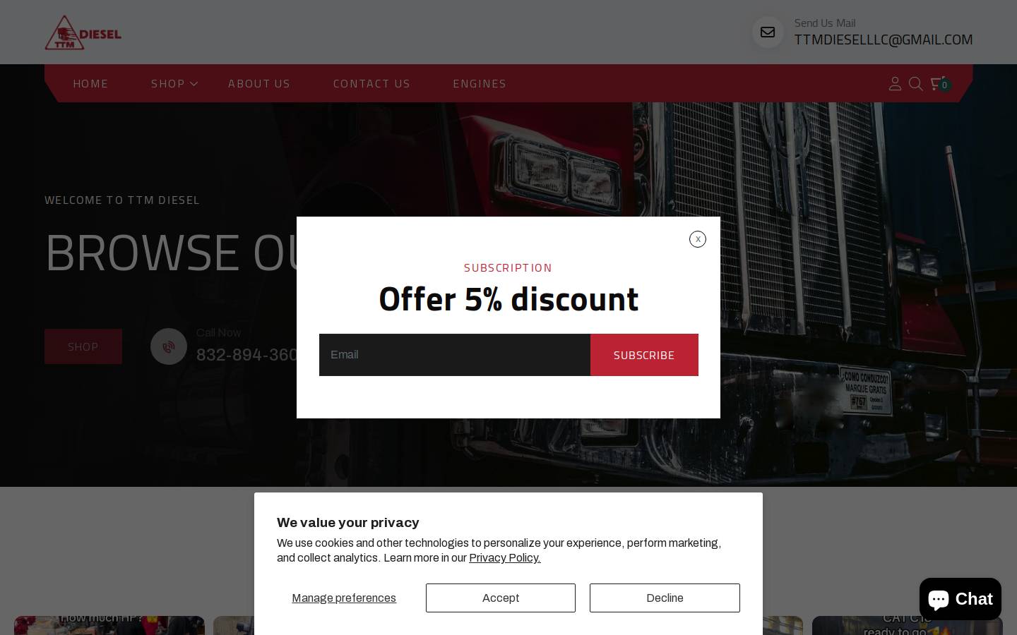 ttmdiesel.com homepage screenshot