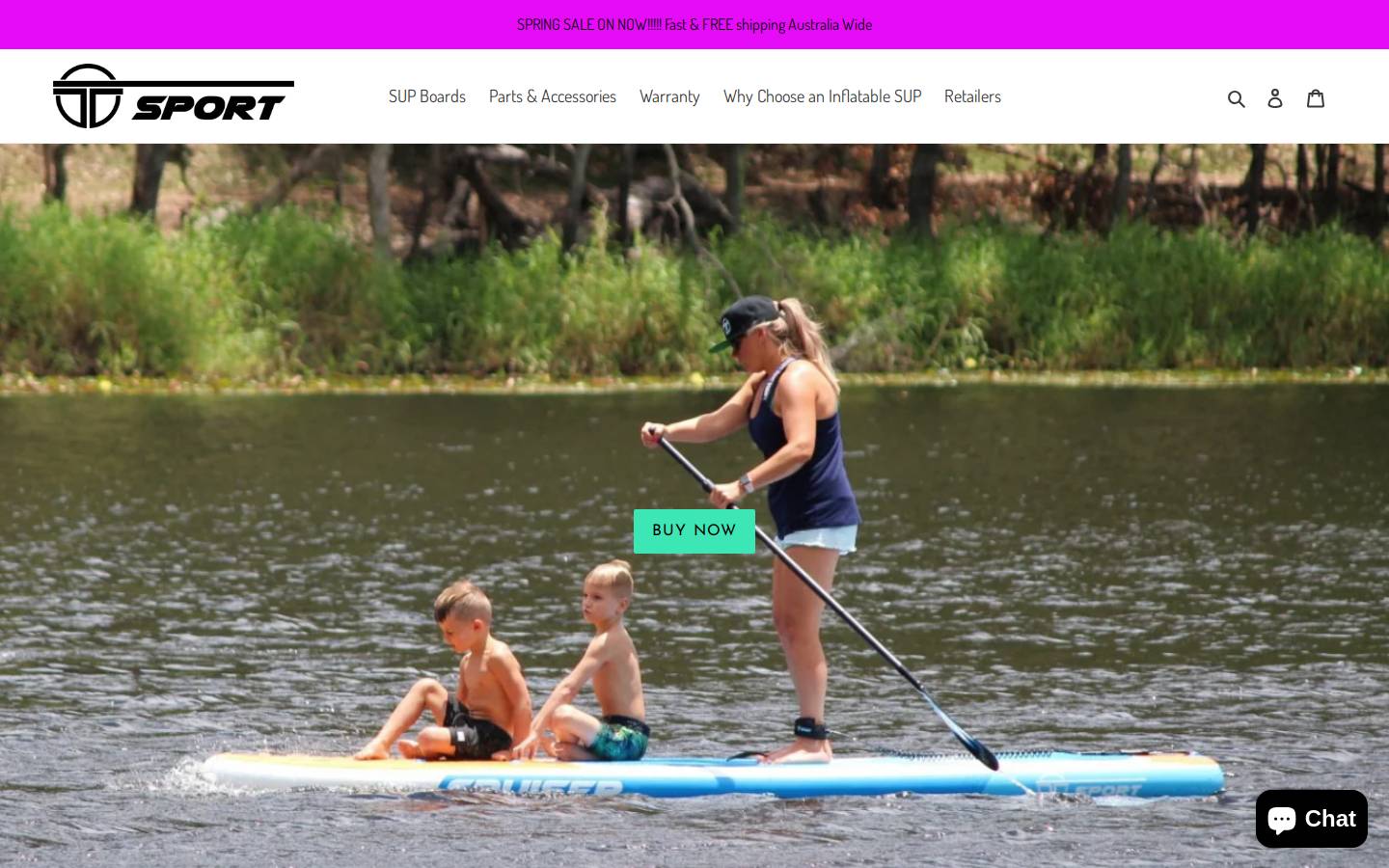 ttsport.com.au homepage screenshot