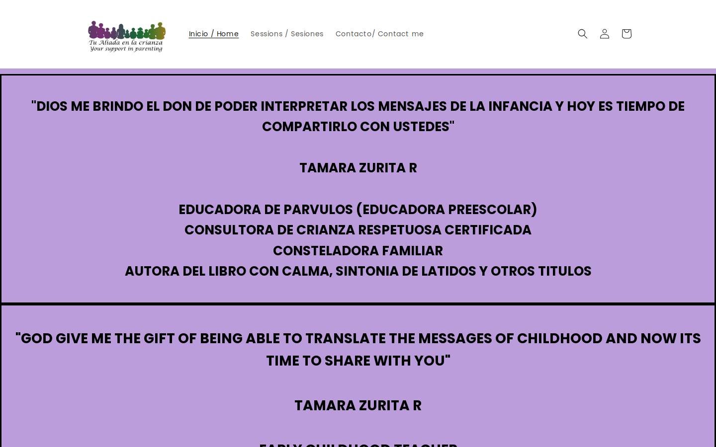 tualiadaenlacrianza.com homepage screenshot