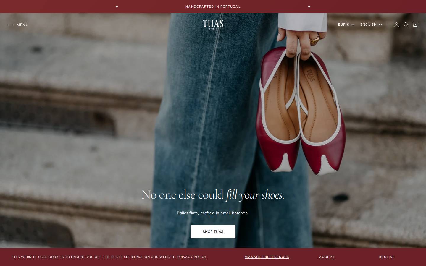 tuas-studio.com homepage screenshot