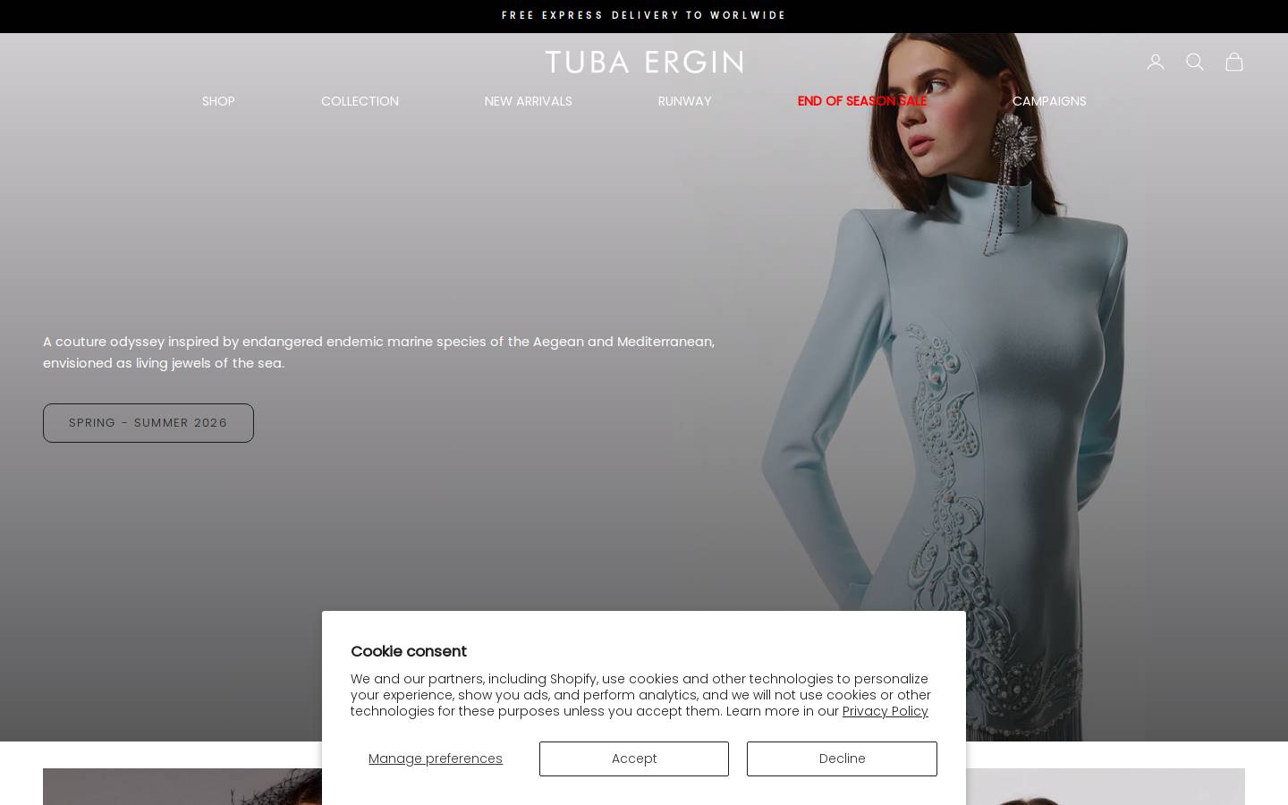 tubaergin.com homepage screenshot