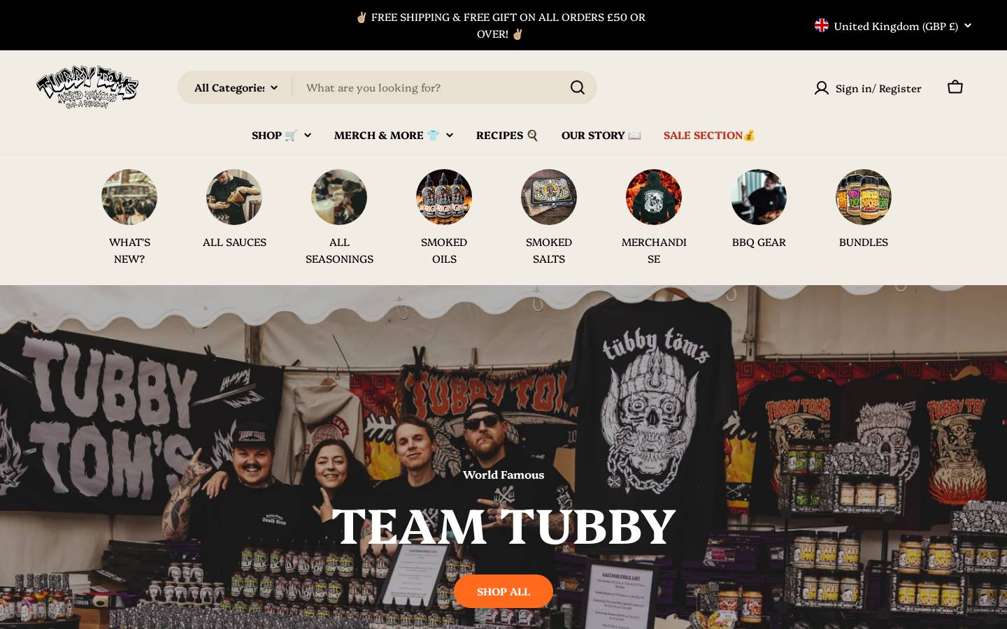Tubbytoms homepage screenshot