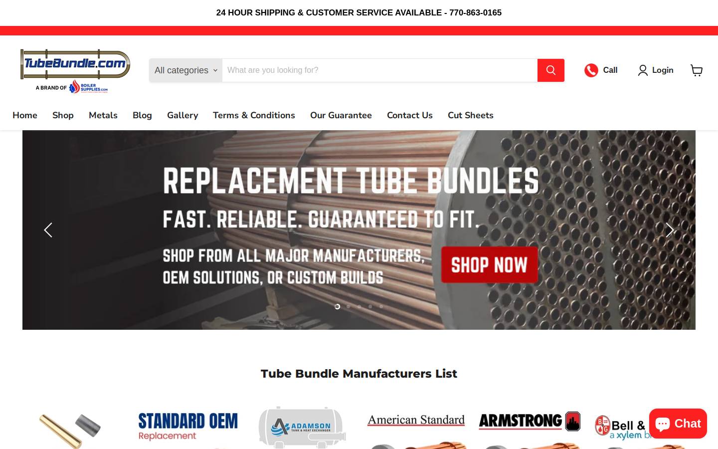 tubebundle.com homepage screenshot