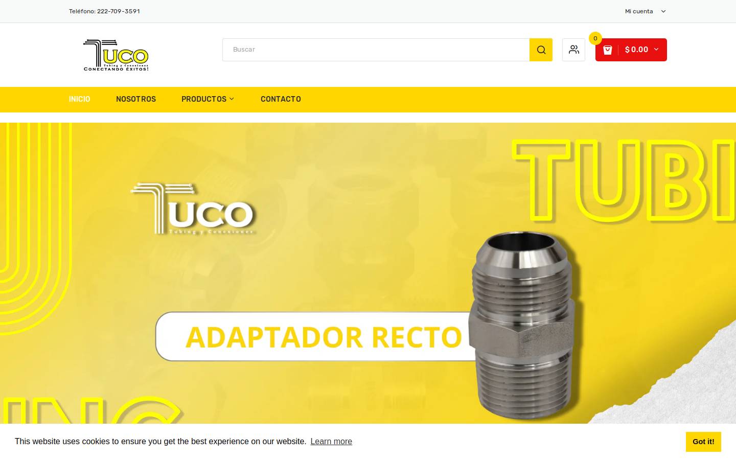 tubingyconexiones.com homepage screenshot