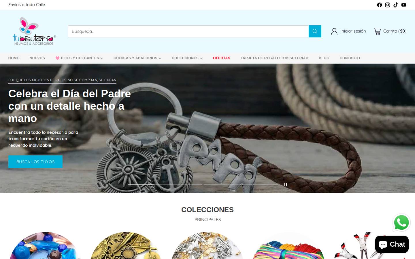 tubisuteria.cl homepage screenshot