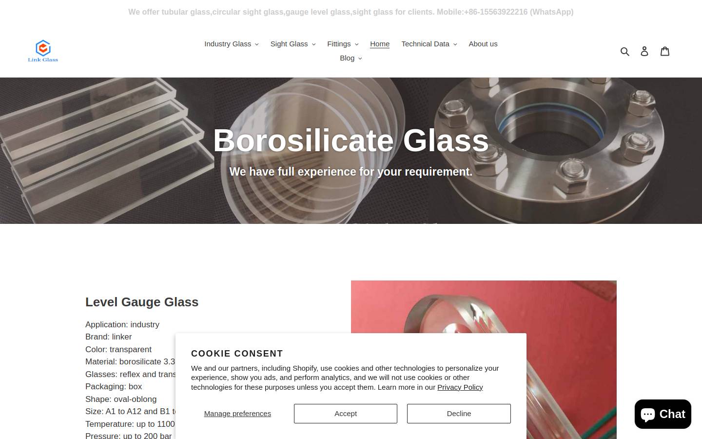 tubularglass.com homepage screenshot