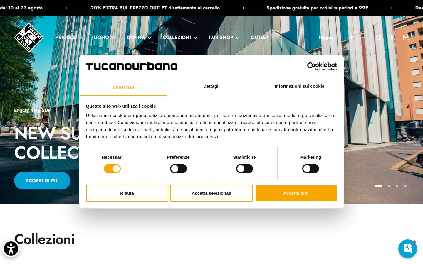 Tucano Urbano homepage screenshot