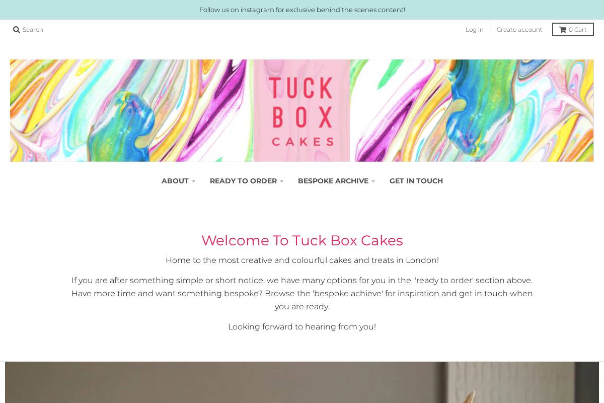 tuck-box.com homepage screenshot