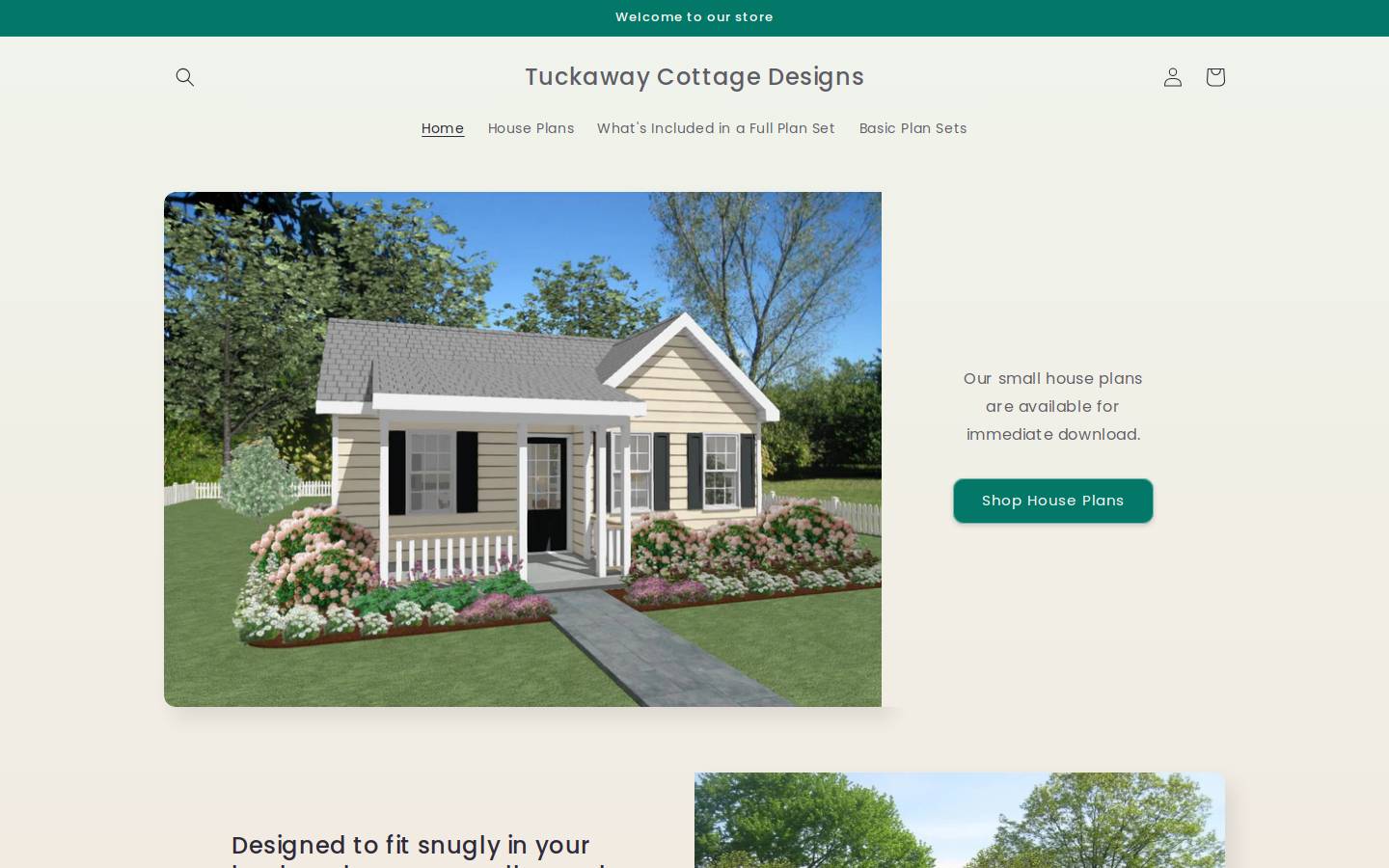 tuckawaycottages.com homepage screenshot