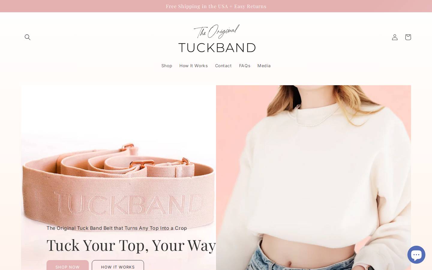 tuckband.com homepage screenshot