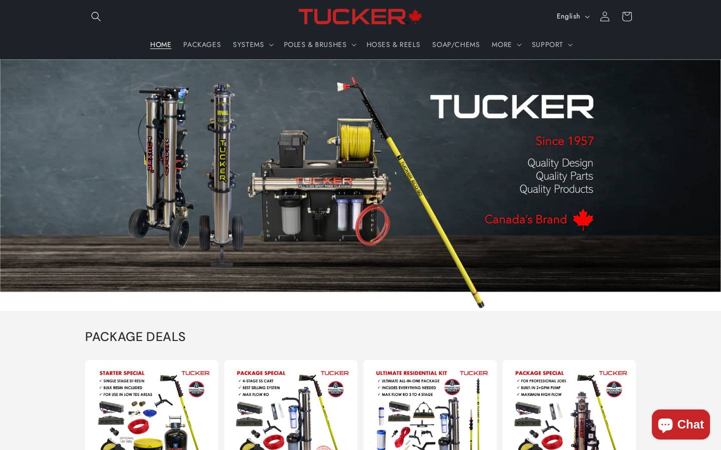 tuckercanada.com homepage screenshot
