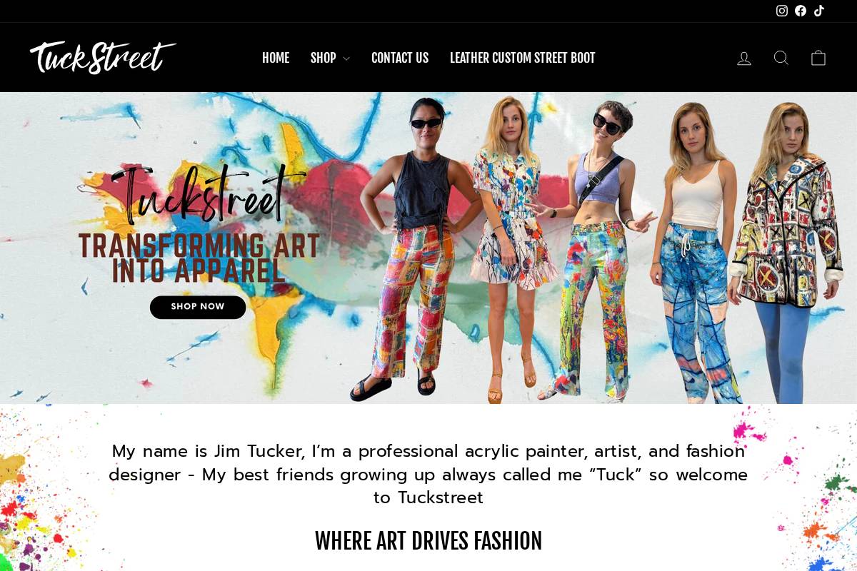 tuckstreet.com homepage screenshot
