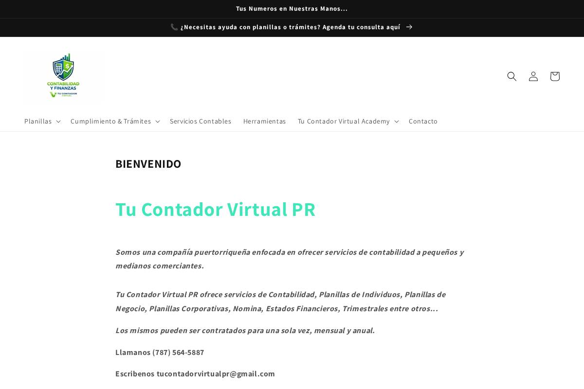 tucontadorvirtualpr.com homepage screenshot