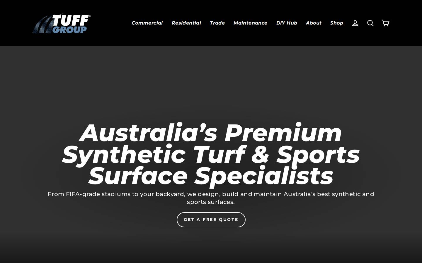 tuff-group.com.au homepage screenshot