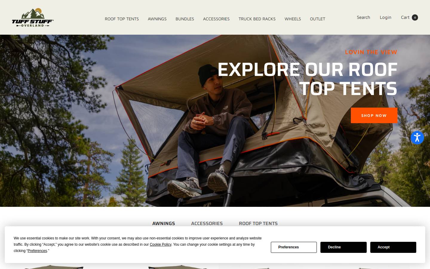 tuffstuffoverland.com homepage screenshot