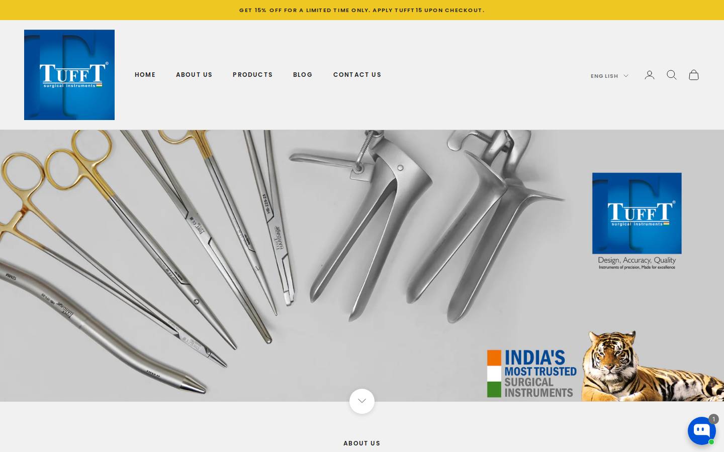 tufft.in homepage screenshot