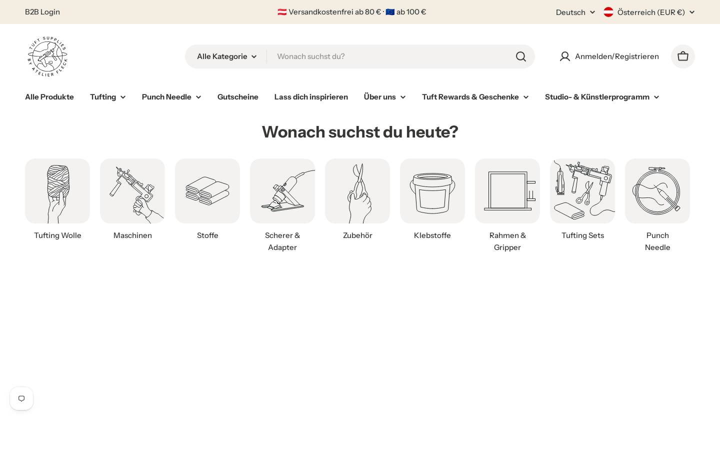 tuftsupplies.com homepage screenshot