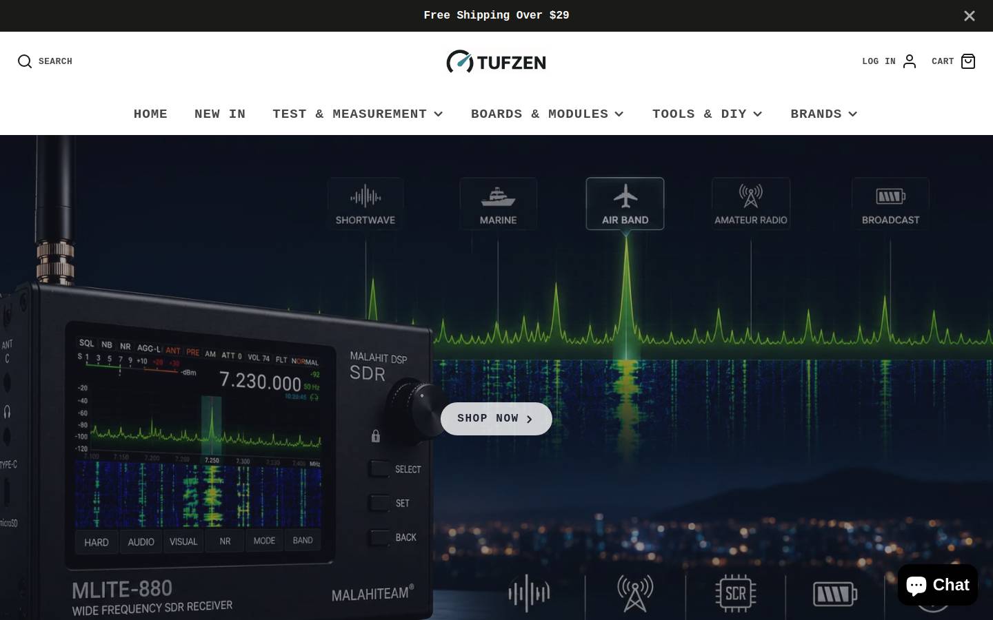 Tufzen homepage screenshot