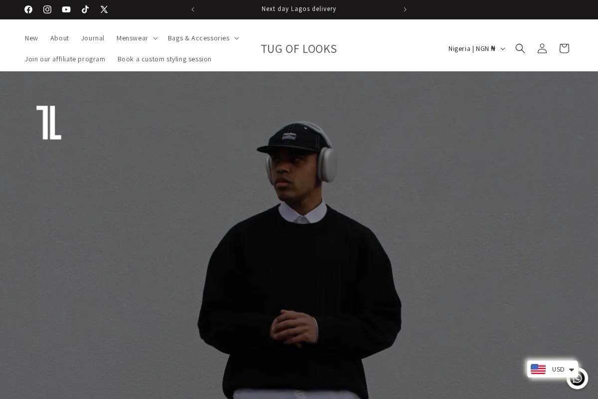 tugoflooks.com homepage screenshot