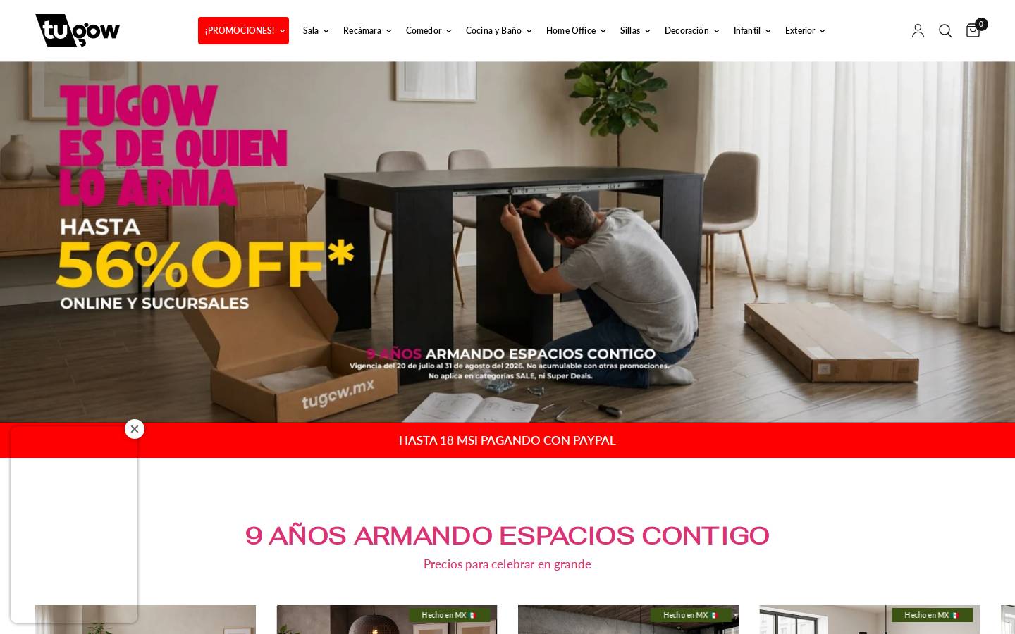 tugow.mx homepage screenshot