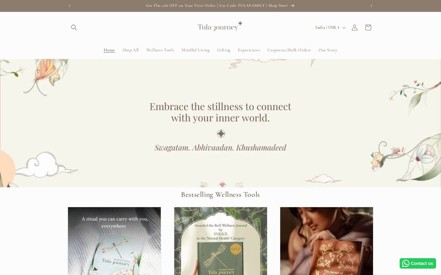 tulajourney.com homepage screenshot