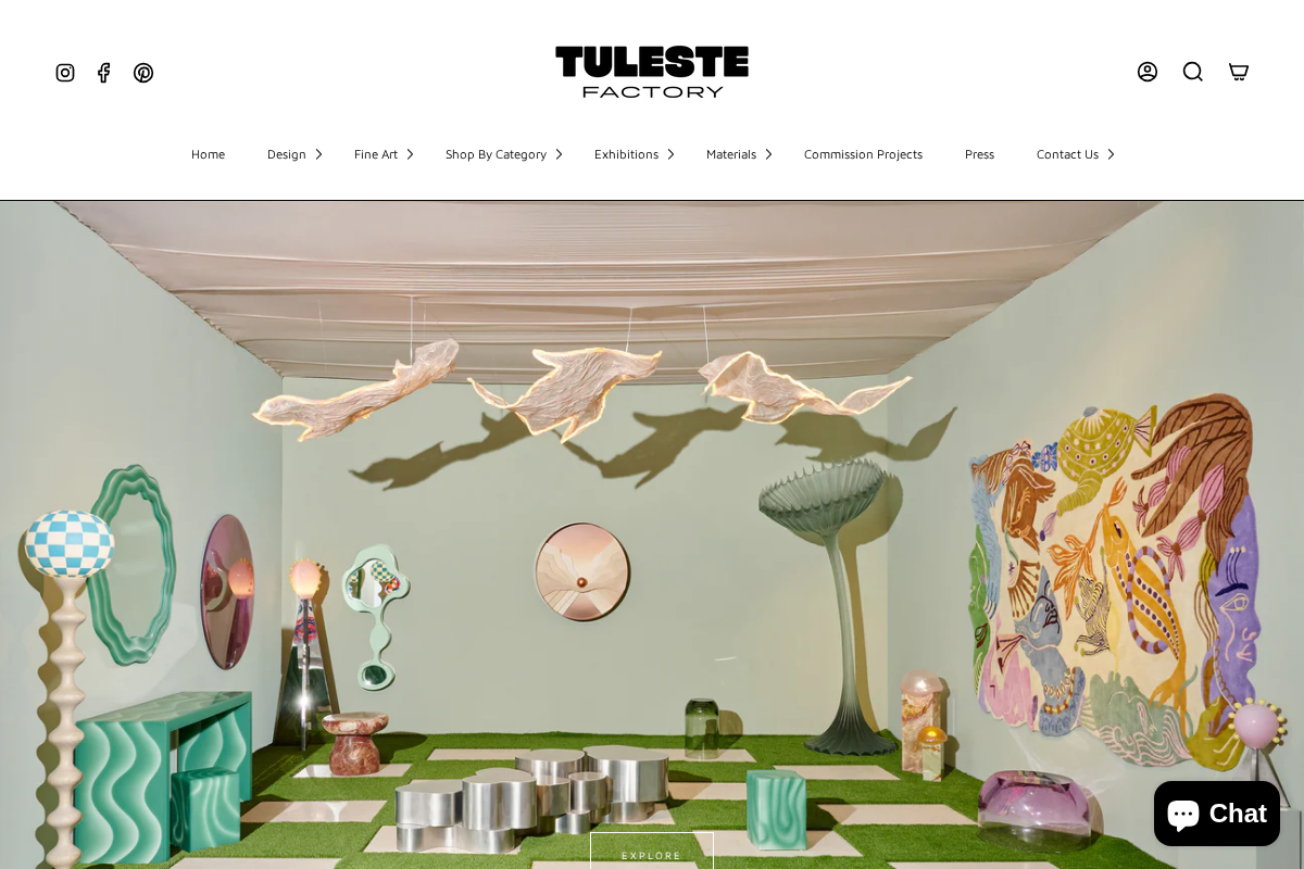 Tuleste Factory homepage screenshot