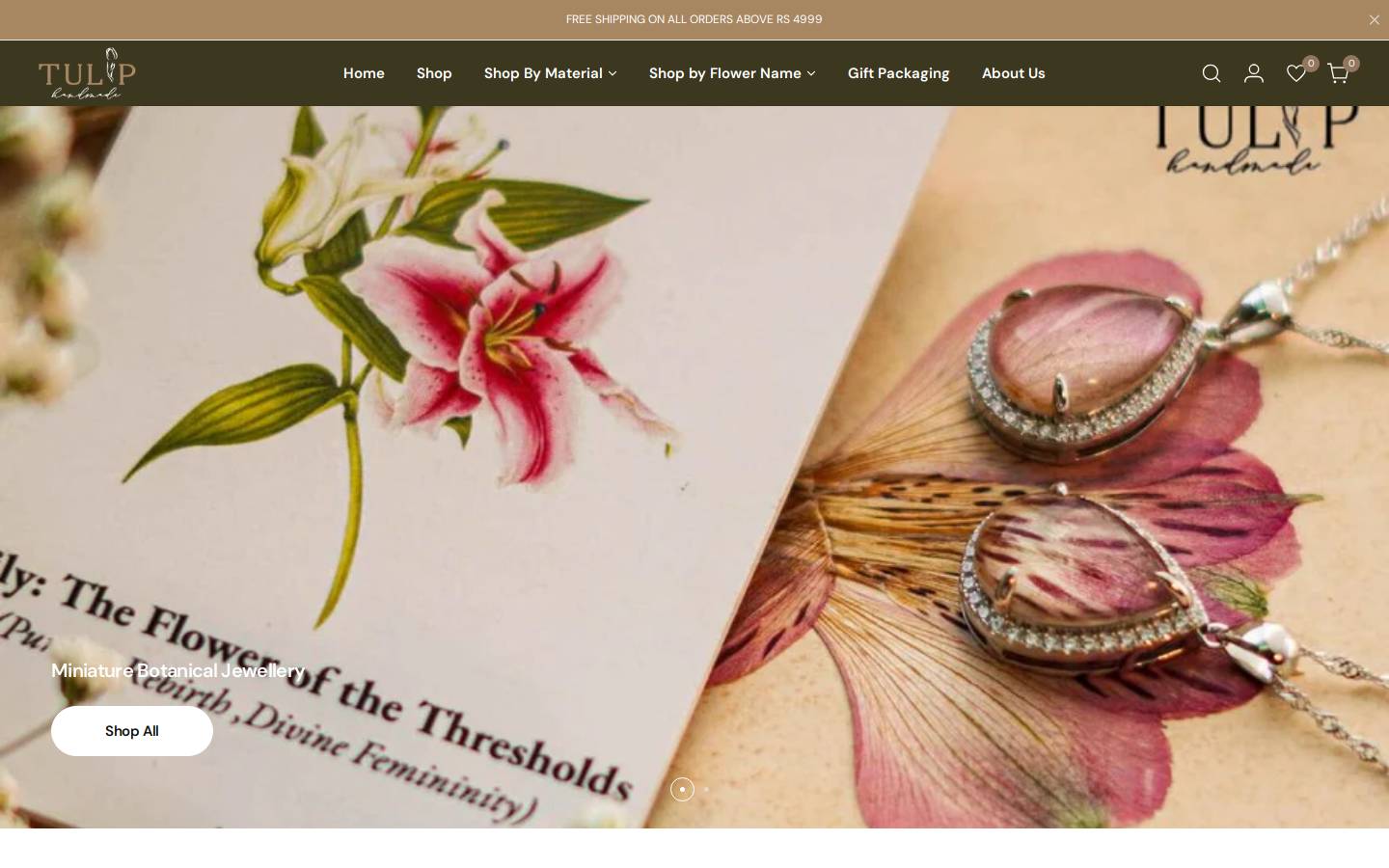 tuliphandmade.com homepage screenshot