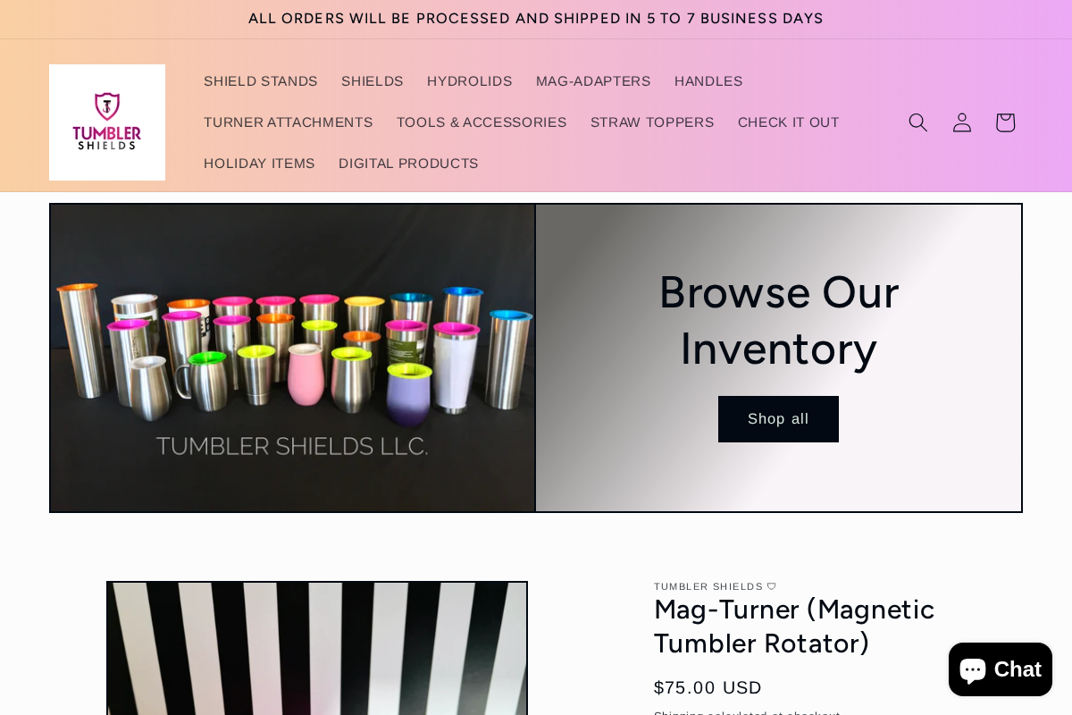 Tumbler Shields 🛡 homepage screenshot