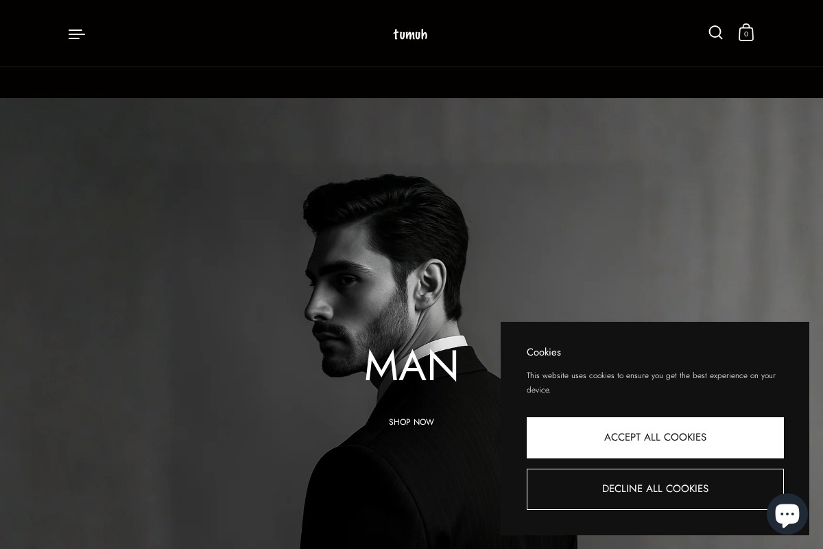 Tumuh homepage screenshot