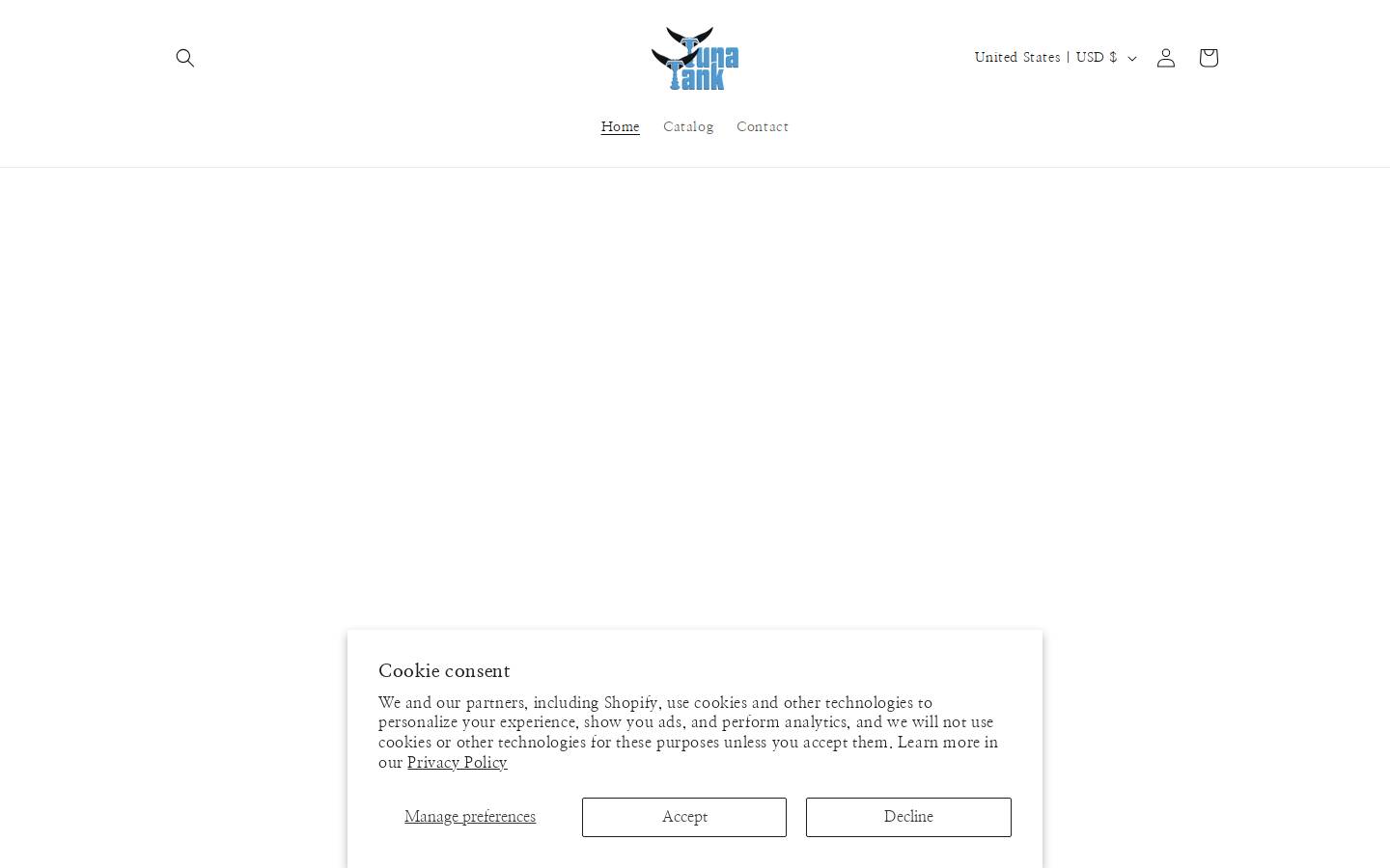 tunatank.com homepage screenshot