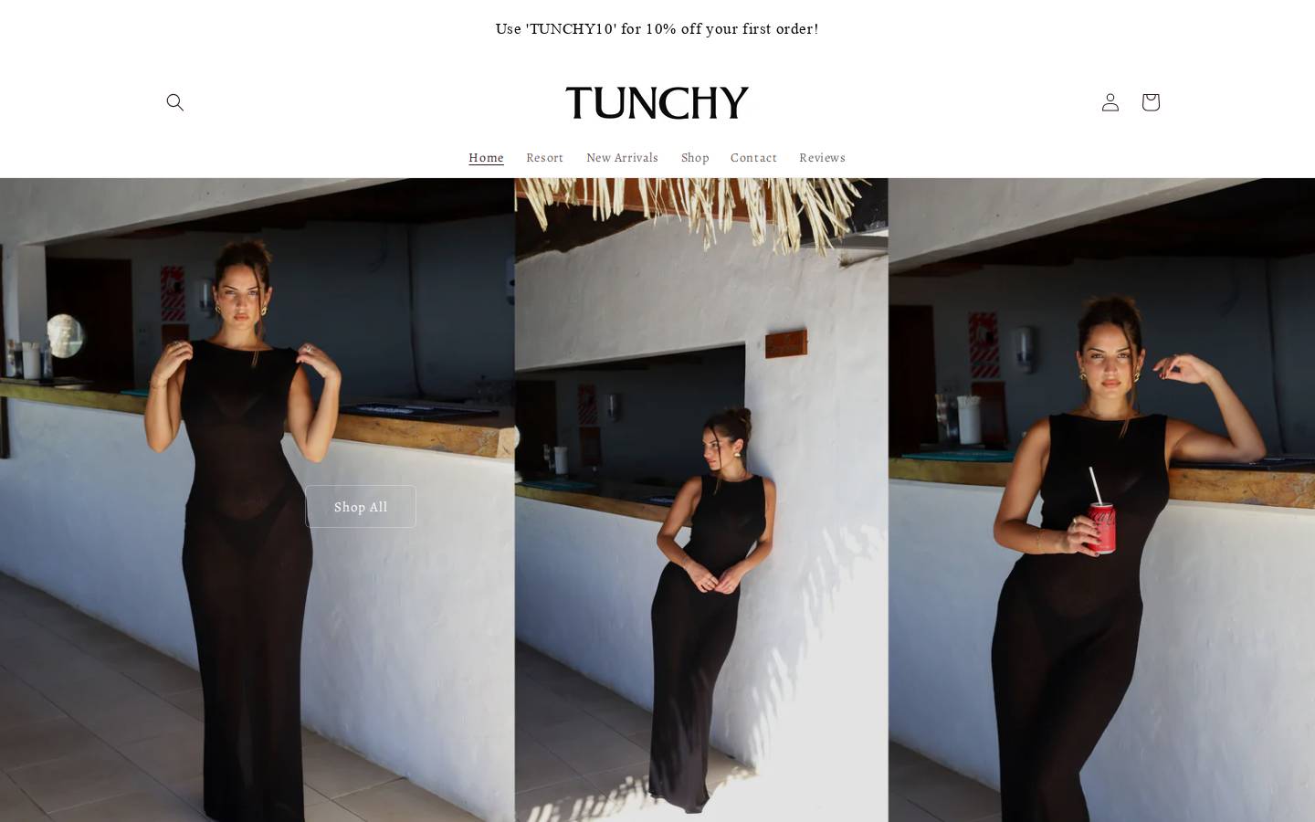 tunchy.com homepage screenshot