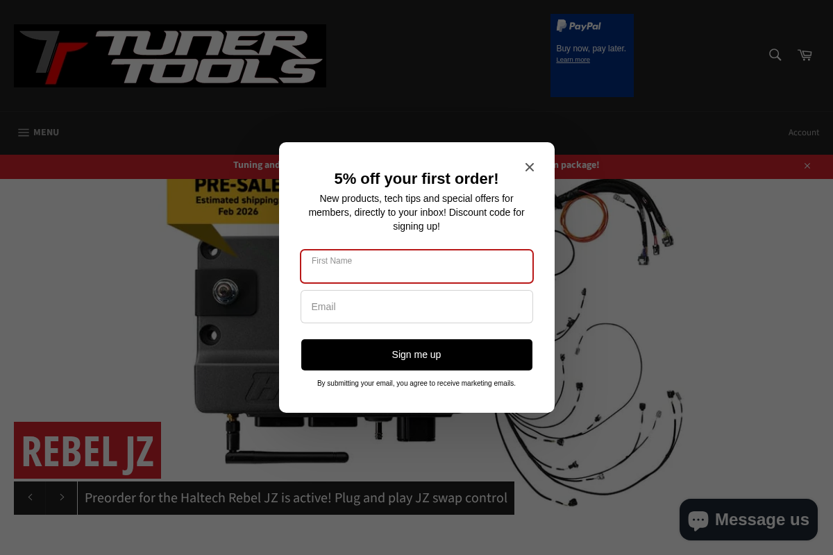 Tuner Tools homepage screenshot