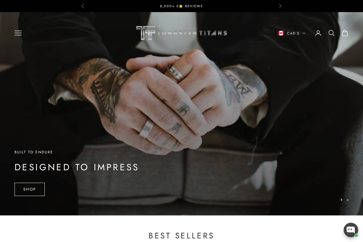 Tungstentitans homepage screenshot