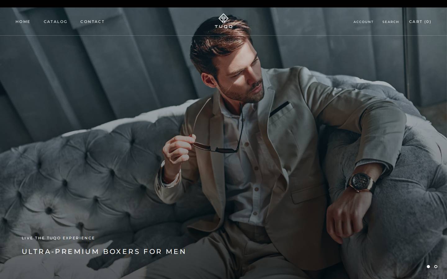 tuqowear.com homepage screenshot